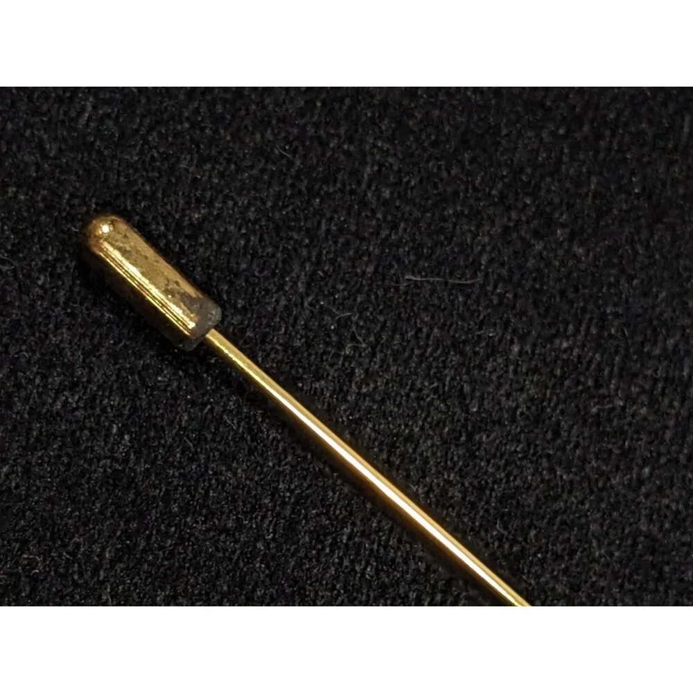 Vintage‎ Gold Tone Initial Letter W Rectangle Stick Pin